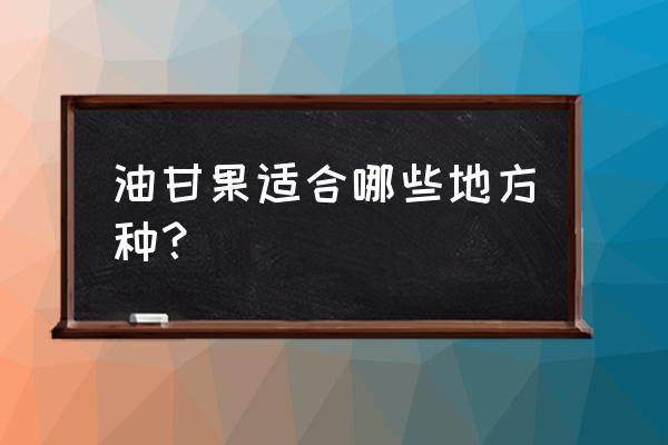 种一亩油甘果树要多少钱 油甘果适合哪些地方种？