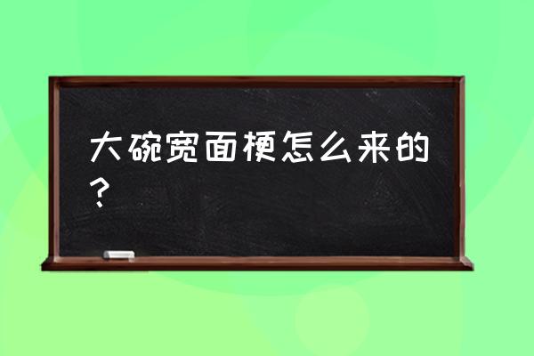 你看这个碗它又大又圆出自哪里 大碗宽面梗怎么来的？