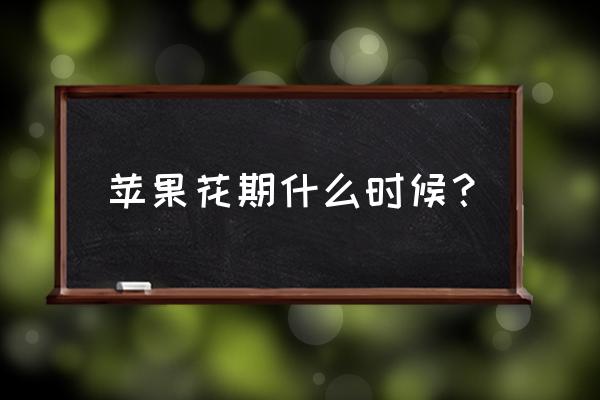 苹果树在几月开花 苹果花期什么时候？