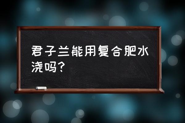 君子兰复合肥怎么施 君子兰能用复合肥水浇吗？