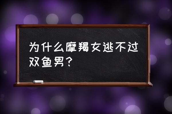 双鱼座男跟摩羯座女配吗 为什么摩羯女逃不过双鱼男？