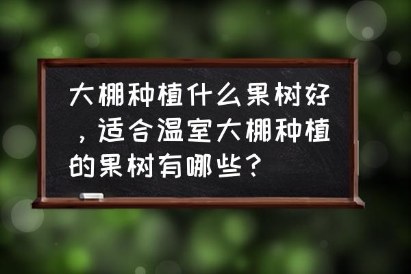 博乐市温室大棚适合种什么果树 大棚种植什么果树好，适合温室大棚种植的果树有哪些？