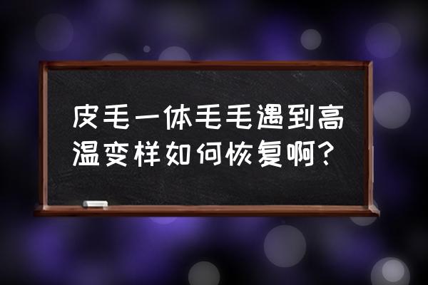 衣服上动物毛怎么快速去除 皮毛一体毛毛遇到高温变样如何恢复啊？