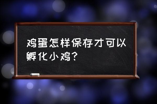 冬天孵小鸡怎么挑选鸡蛋 鸡蛋怎样保存才可以孵化小鸡？