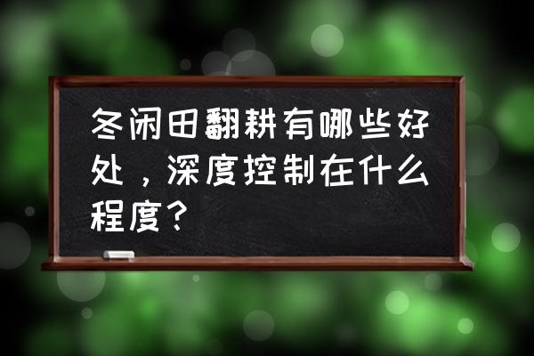 微耕机耕水田怎么调浅呢 冬闲田翻耕有哪些好处，深度控制在什么程度？