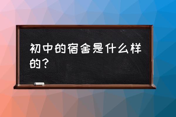 初中宿舍能挂蚊帐吗 初中的宿舍是什么样的？