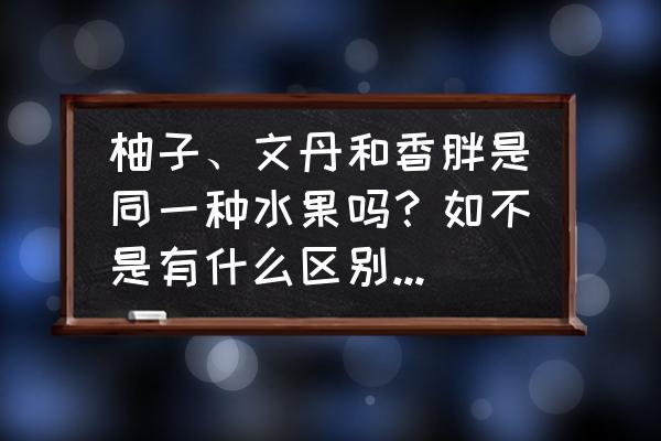 文旦和柚子的不同点 柚子、文丹和香胖是同一种水果吗？如不是有什么区别？如何辨别？