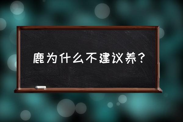 鹿的养殖技术需要学吗 鹿为什么不建议养？