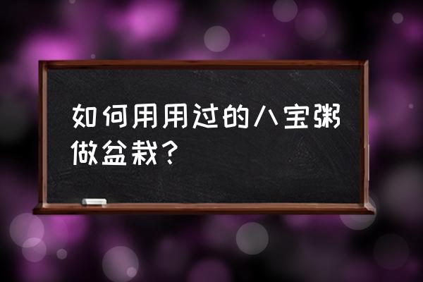 桂圆籽做盆栽怎么做 如何用用过的八宝粥做盆栽？